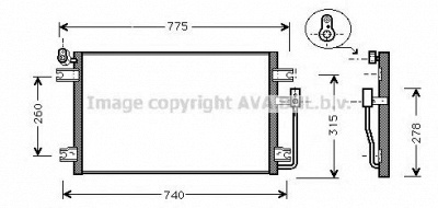 AVA QUALITY COOLING dw5031 -  Конденсатор, кондиционер